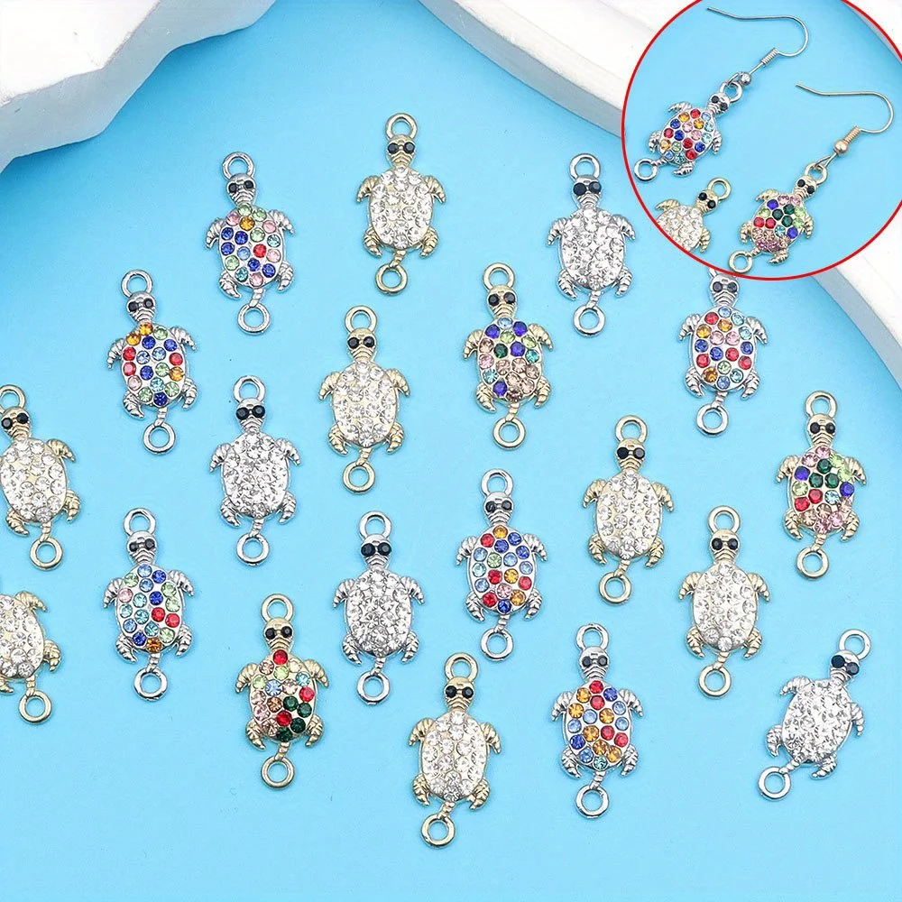 4/8/16pcs Multi-color Turtle Shaped Pendant, Used for DIY Accessories Christmas, Halloween, Thanksgiving Decoration Accessories