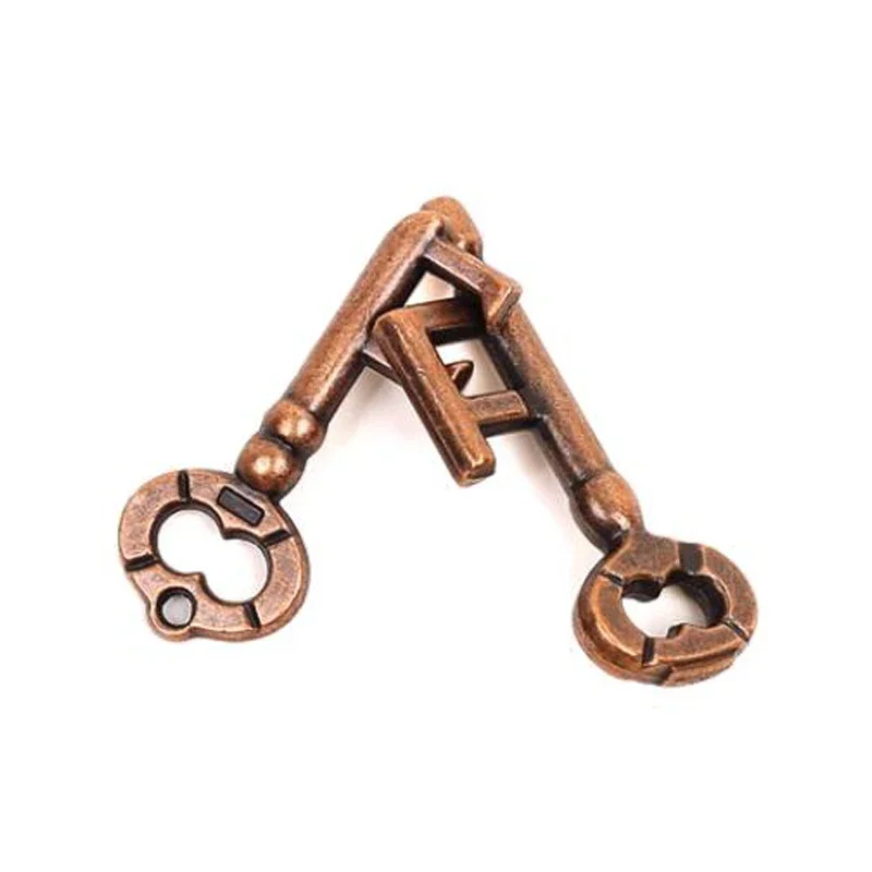 Alloy Key Lock Magic Puzzle Solving Toys Intelligence Unlocking Ring Buckle Children Adult Puzzle Leisure Toys