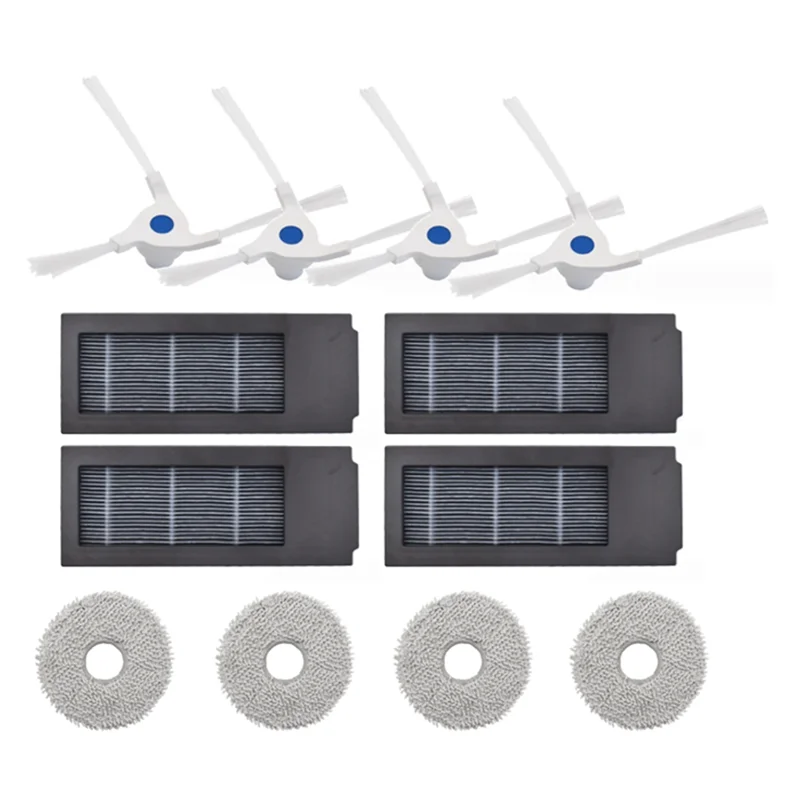 B25B 12PCS Parts Accessories For Ecovacs Deebot X2 / X2 Pro / DEX86 Robot Vacuum Cleaner Side Brush HEPA Filter Mop Cloth