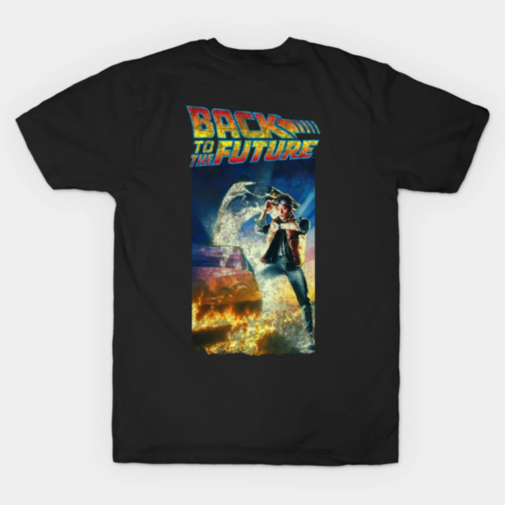 Camiseta de algodón con póster de película vintage de Regreso al futuro 2026 para hombres y mujeres, ropa informal retro para fanáticos de Marty McFly