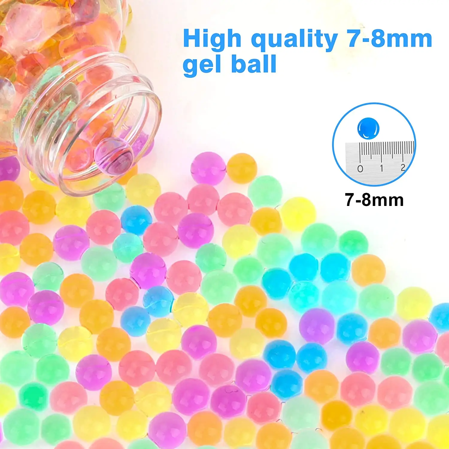 30000pcs Magic Water Bullets BB Gel Paint Ball Airsoft Ammo Beads Guns Toy 7-8mm Paintball Jelly Crystal Soil Polymer Water Bead