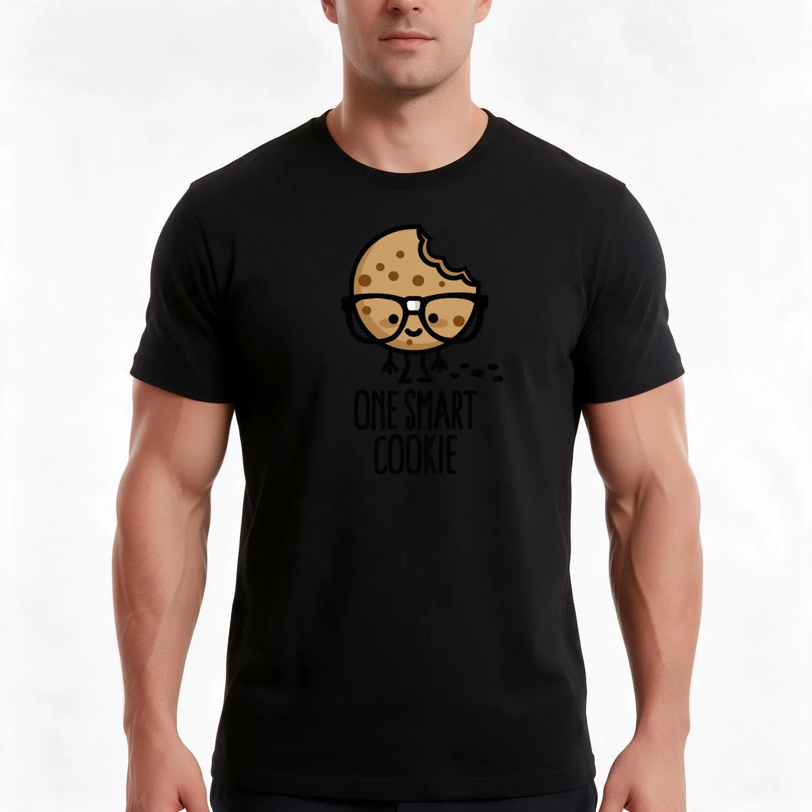One smart cookie funny nerd geek student school T-Shirt, Summer Casual Cotton Tee, Oversized Streetwear Tops, Unisex Men Women