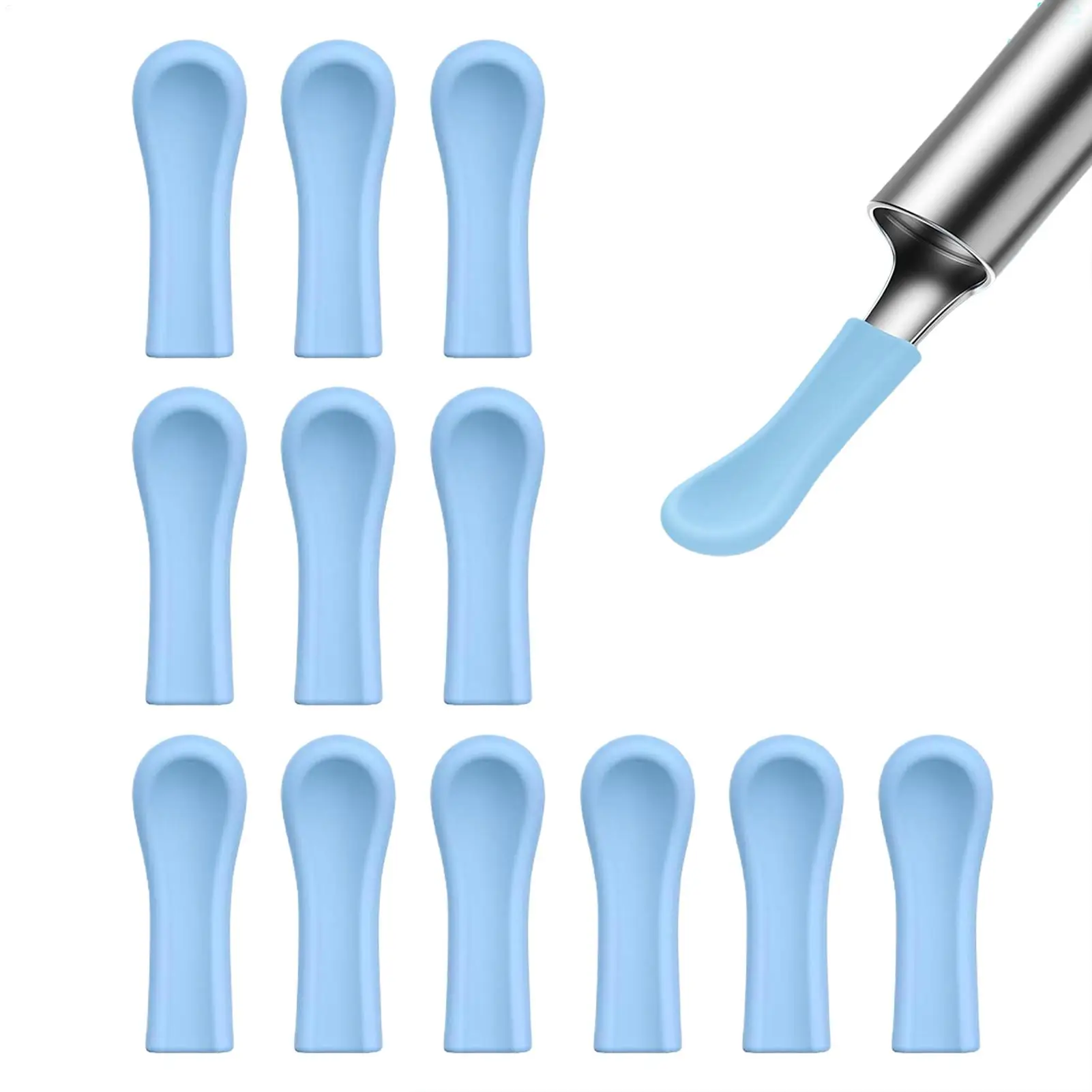 12pcs Silicone Ear Spoon Tips Ear Cleaner Wax Removal Replacement Heads Reusable Ear Camera Accessory For Most Visual Ear Scoop