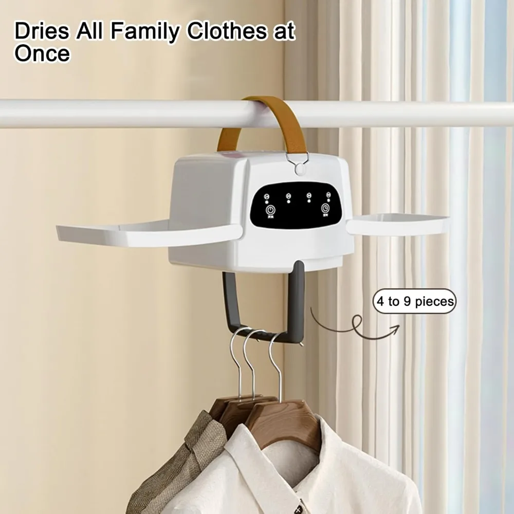 Pengering Pakaian Portabel, Pengering Kompak yang Ditingkatkan, Mesin Pengering Cepat Mini dengan Timer yang Dapat Disesuaikan & Panas Pengurang Kerutan, untuk Perjalanan