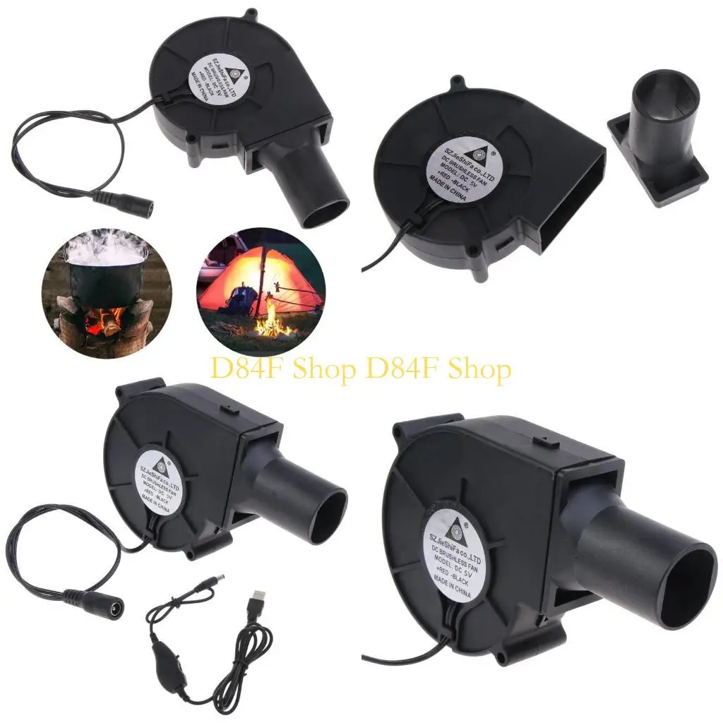 

D84F Cooling USB Blower Fan 5V USB,12V 5.5x2.1mm Fans Blower with Adjustable Wind Speed Brushless Cooling Fan