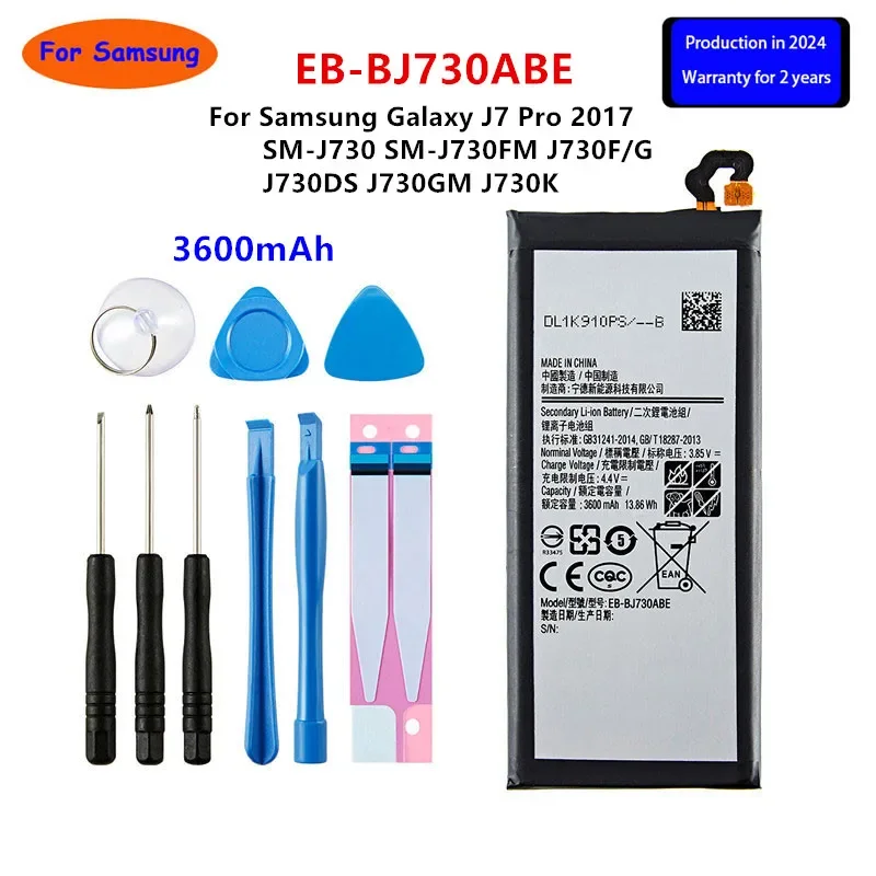 

Brand New EB-BJ730ABE 3600mAh Battery For Samsung Galaxy J7 Pro 2017 SM-J730 SM-J730FM J730F/G J730DS J730GM J730K +Tools