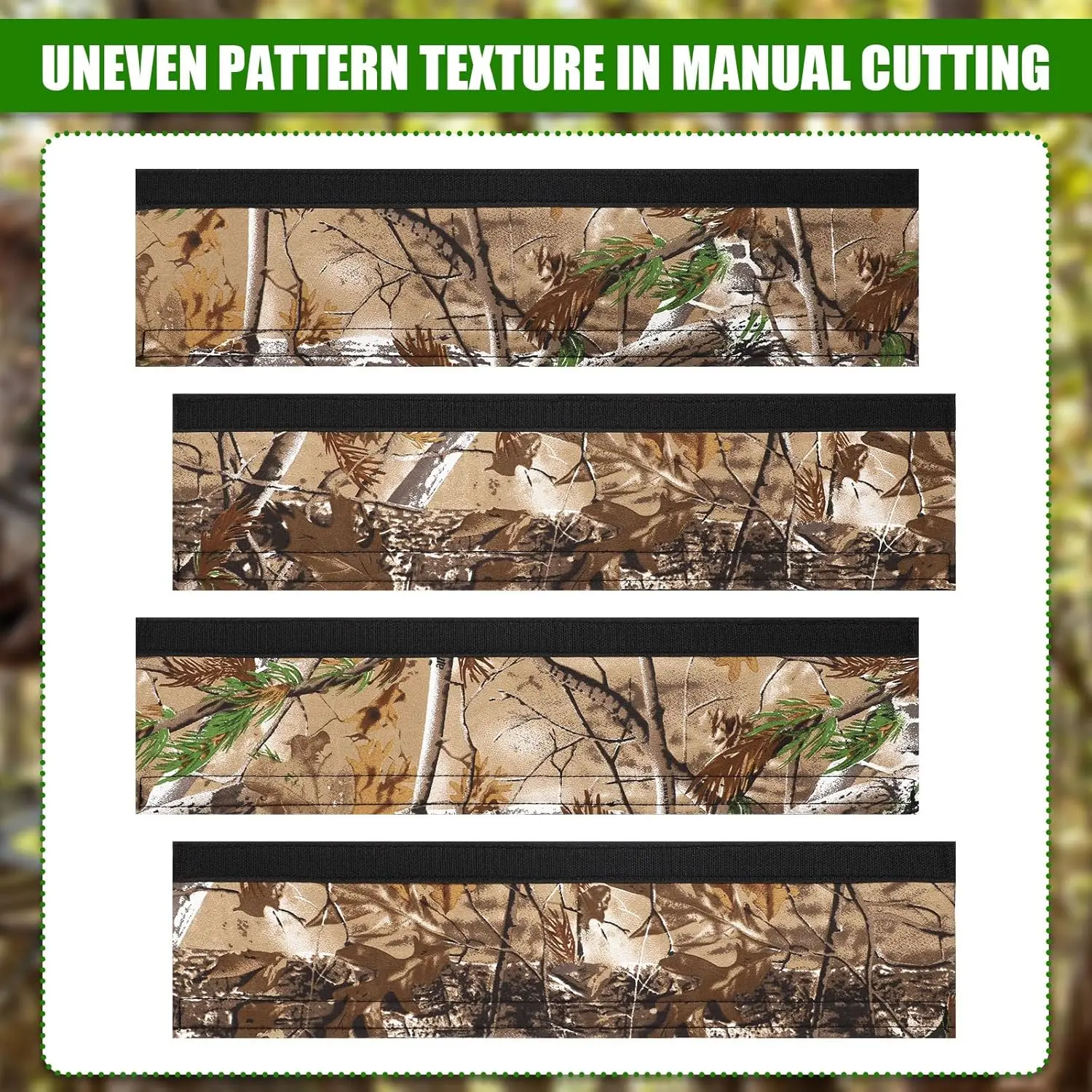 Camouflage Tree Stand Rail Pads Non Slip Armrest Cover Hunting Tripod Shooting Rail Pad Climbing Stand Outdoor Deer Hunting Gear
