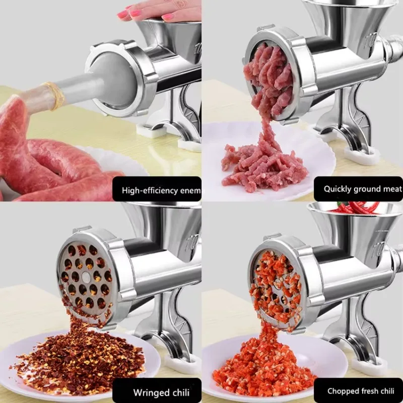 High Efficiency Manual Grinder Stainless Steel Equipment Minced Meat