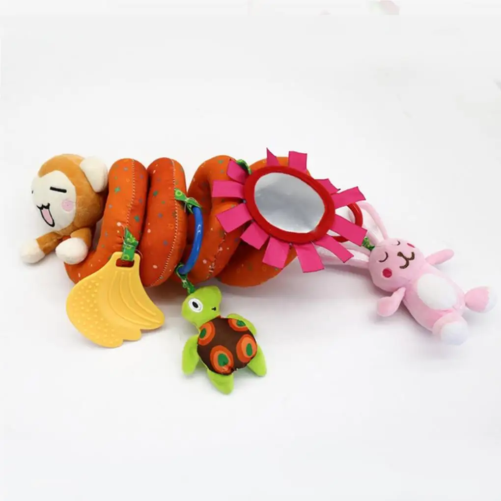 

Cartoon Soft Hanging Spiral Toys Cradle Baby Bedding Rattles Mobile Toy Squeaky Bells Pacifier Outdoor Home Supplies