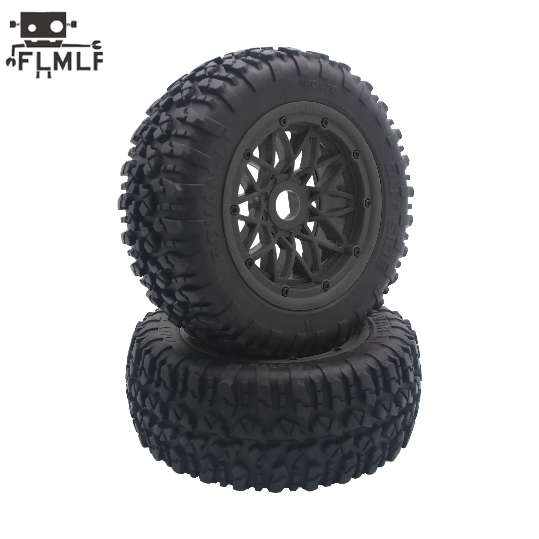 Off-road Wheel Tires +Wheels Rim with Beadlock Ring Kit for 1/5 Losi 5ive-t Rofun Rovan LT SLT KMX2 DTT FID QL Car Parts
