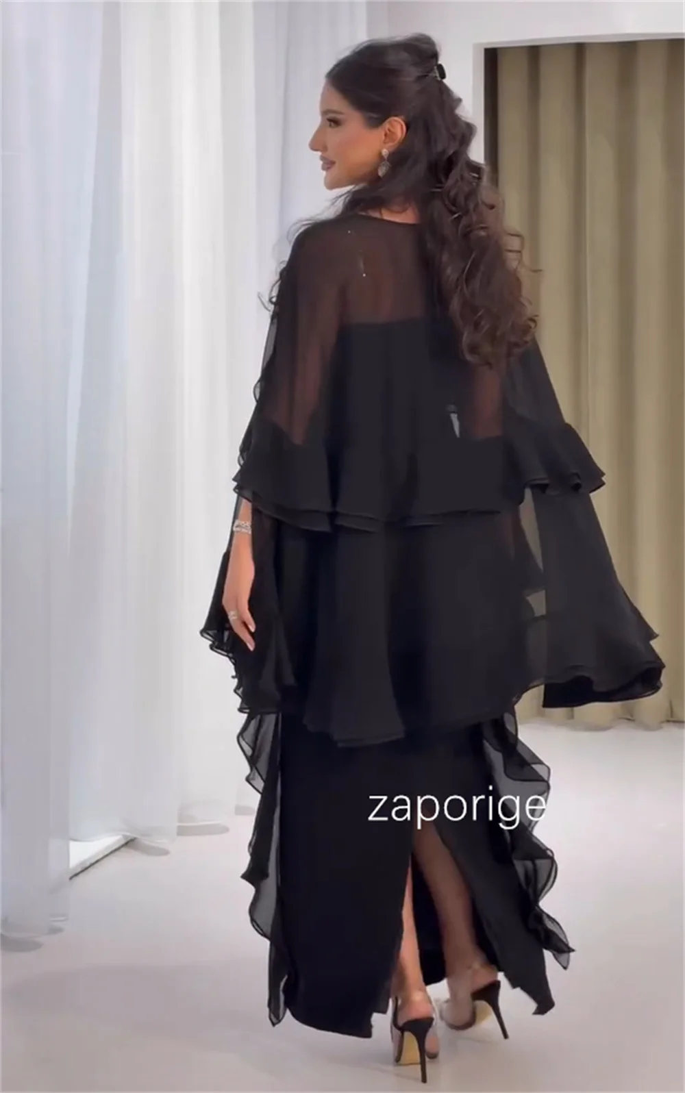 Personalizado de alta qualidade chiffon plissado plissado jóia reta midi vestidos sob medida ocasião baile correspondência moda