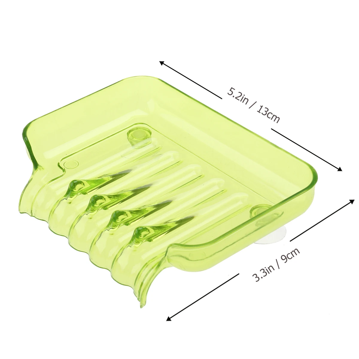 

Drain Soap Dish Sponge Holder Bath Tray Suction Cup Wall Mount Ceramic Glass Strong Bearing Hollow Design Dry Storage