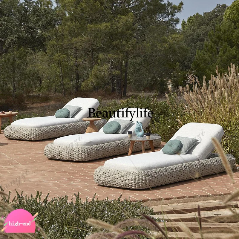 

R134 Outdoor Lounging Outdoor Courtyard Villa Wine Club Shop Homestay Swimming Pool Beach Leisure Outdoor Rattan Loungers