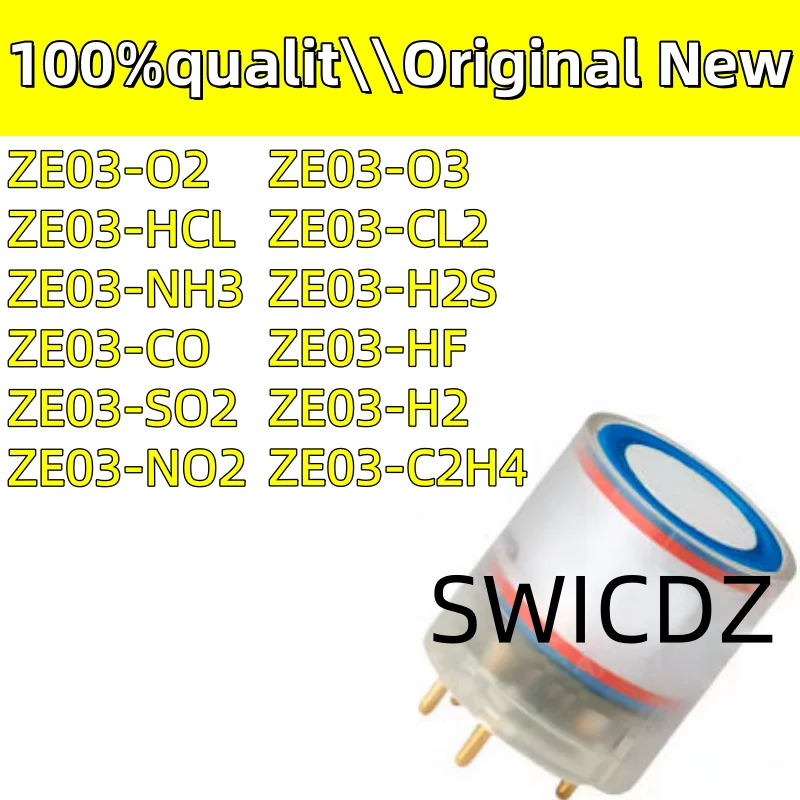 ZE03-CO/SO2/NO2/O3/H2S/O2/NH3/C2H4/CL2/HF/HCL وحدة كشف الغاز حساسية عالية UART وإخراج الجهد التناظري