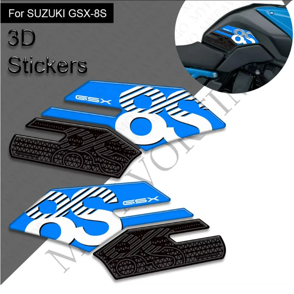 

Для Suzuki GSX-8S GSX 8S GSX8S Защитная накладка на бак Боковые ручки Газ Мазут Комплект наколенников Наклейки Обтекатель Крыло 2023 2024 2025