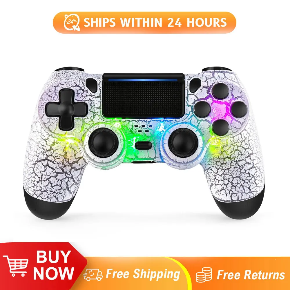 RGB Controller for PS4 Slim Pro Joystick Gamepad Dual Vibration Wireless Bluetooth Joypad For PlayStation 4 Joypad PC/Android