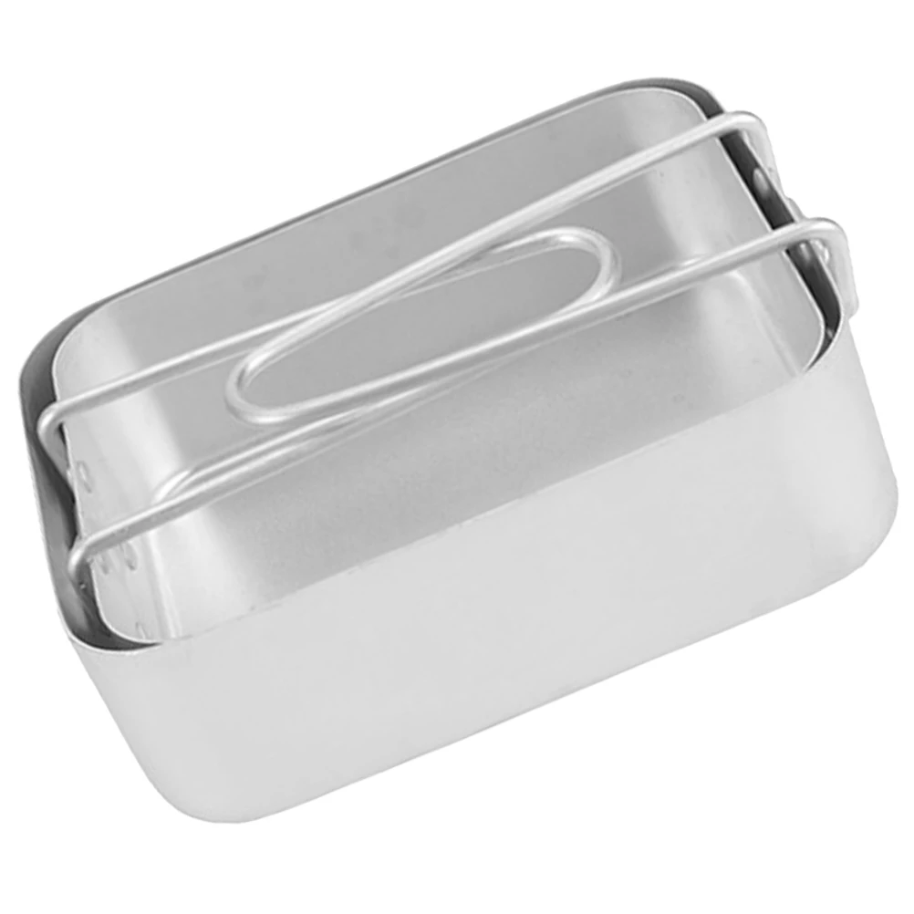 

2Pcs Aluminum Lunch Boxes 1 2L Portable Camping Containers Vintage Bento Leakproof Food Storage Safe Kids Adults Outdoor