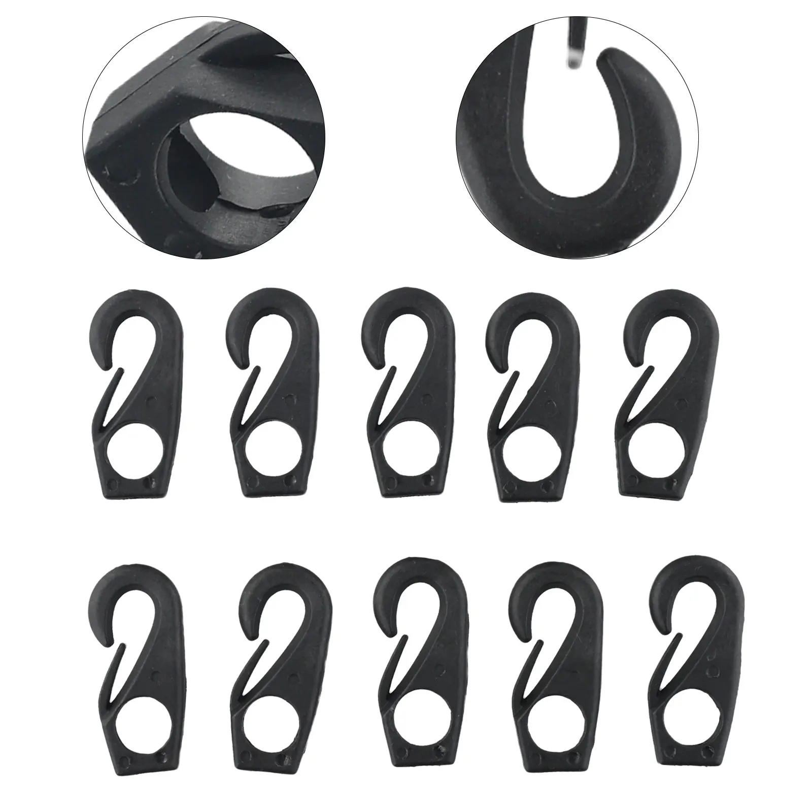 Set of 10 Nylon Bungee Cords with Snap Hooks for For kayak Canoe Boat Use Heavy Duty Cable Tie Clips for Outdoor Activities