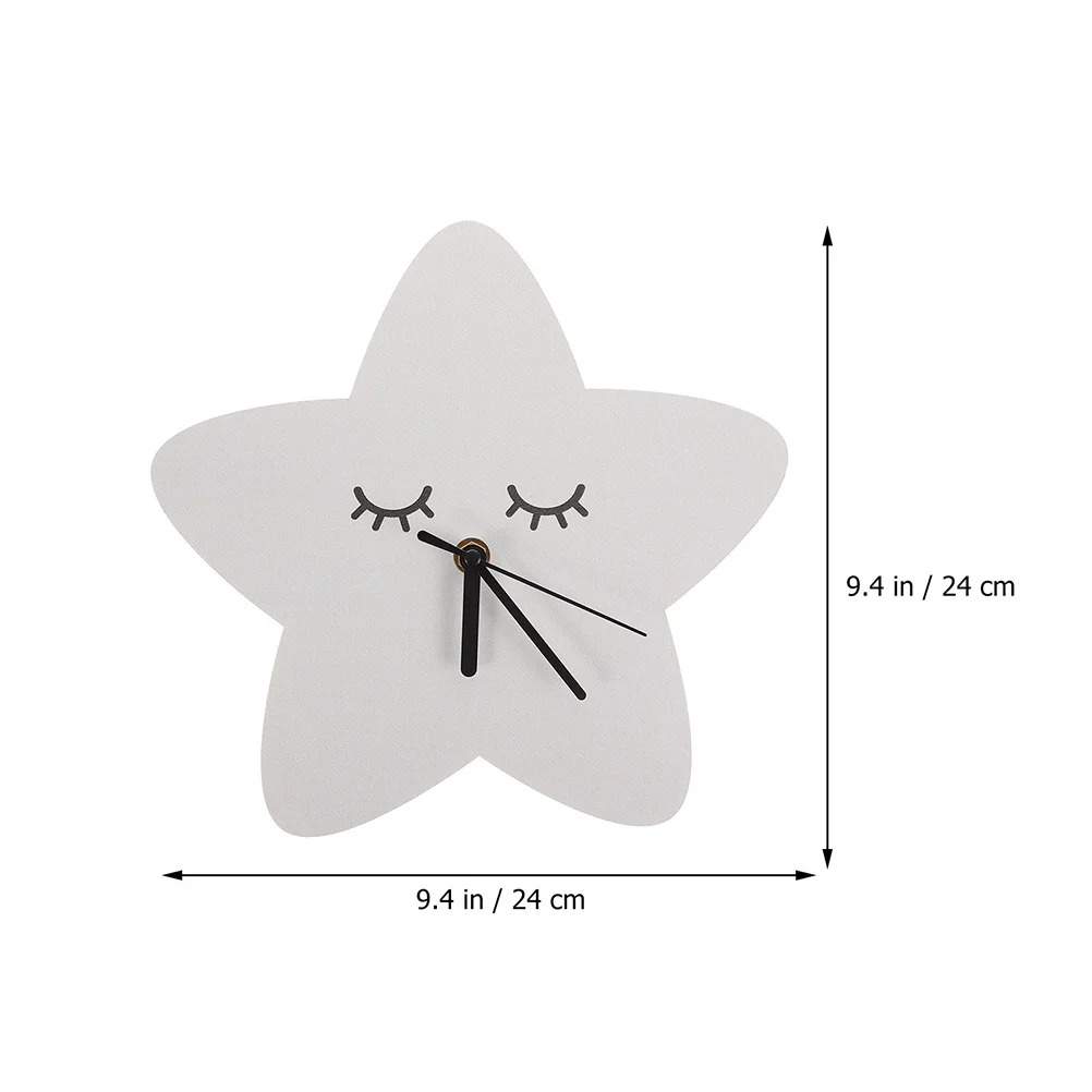 

2Pcs Silent Star Wall Clock Non-Ticking Decorative Wall Hanging Clock Suitable for Bedroom Kitchen Living Room