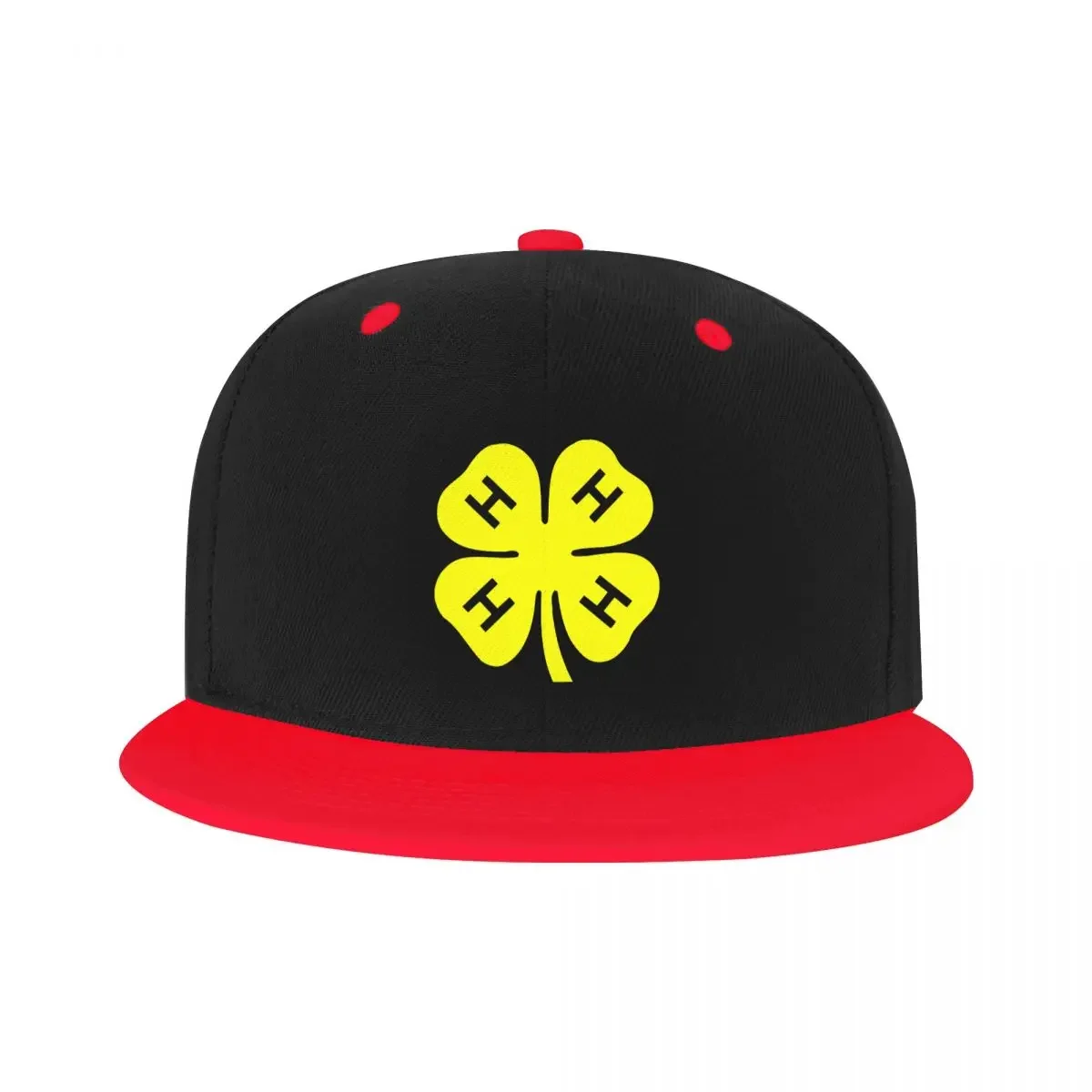 Bonés de beisebol para homens e mulheres, 4h trevo de 4 folhas, chapéu pai ajustável, snapback hip hop, moda amarela