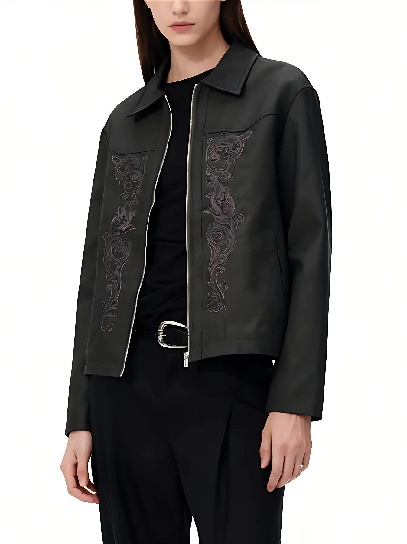 ボンバージャケット レディース ジャケット テックウェア 秋 アーティスティック プリント 印刷 グラフィティ Cプリント フィッシュボーン 花柄 ボタニカル OL