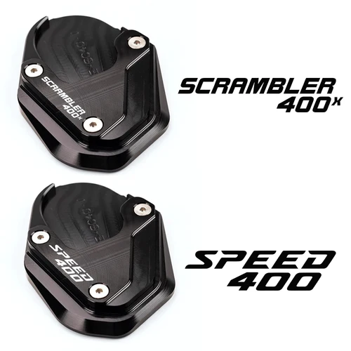 Imagen 2 del producto Para Triumph Speed 400 Scrambler 400X400X2023 2024 2025 accesorios motocicleta válvula soporte pie soporte lateral almohadilla ampliadora