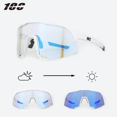 100% Fotochromowe Okulary Rowerowe Męskie Okulary Kolarskie Gogle Rower Górski Damskie Okulary Sportowe Outdoorowe do Biegania UV400