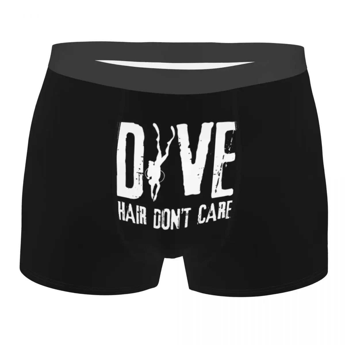 Men Dive Hair Don't Care Underwear Scuba Diver Novelty Boxer Briefs Shorts Panties Male Soft Underpants Plus Size