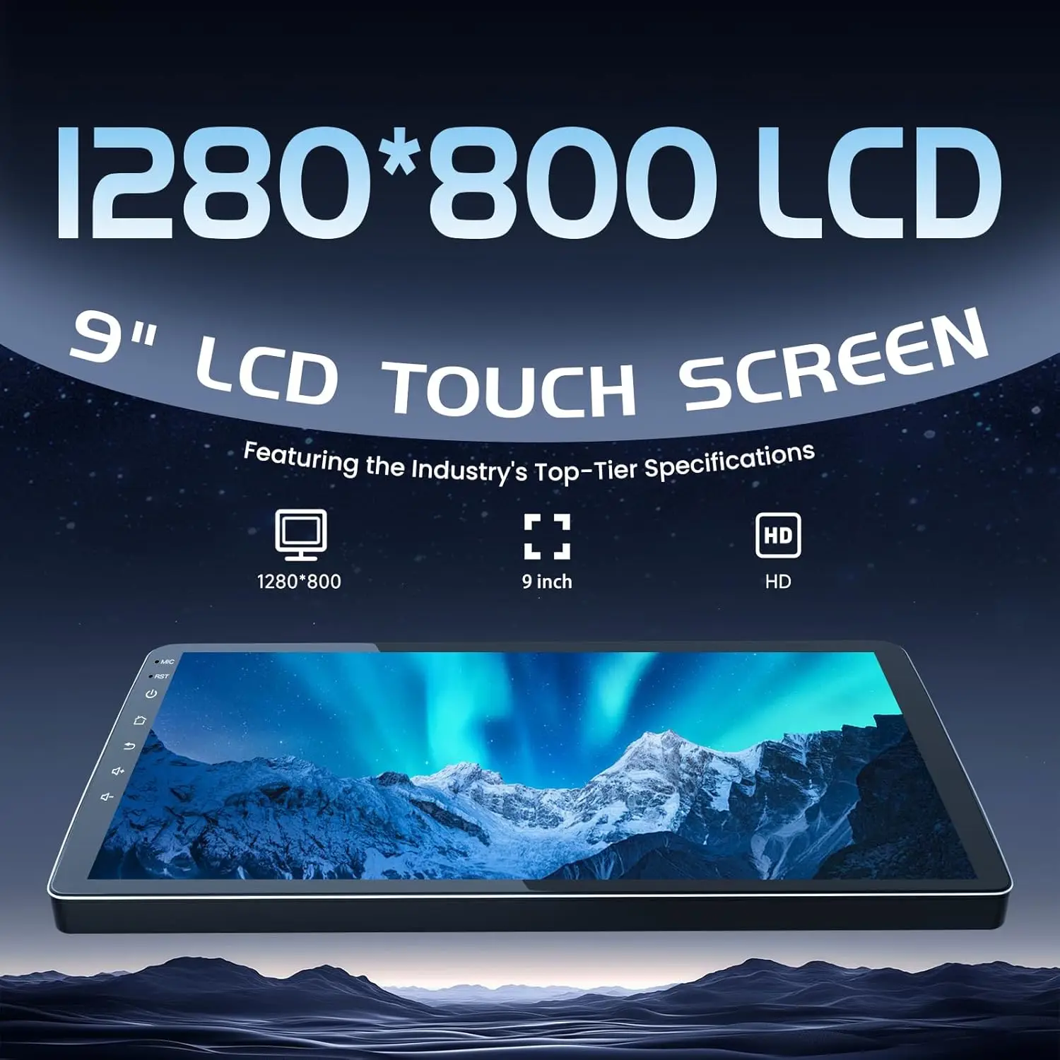 Rádio automotivo Android 13 de 8 núcleos 4 + 32G para Honda Pilot 2006-2008, tela sensível ao toque HD de 9', CarPlay, Android Auto, GPS, Bluetooth 5.0, WiFi,