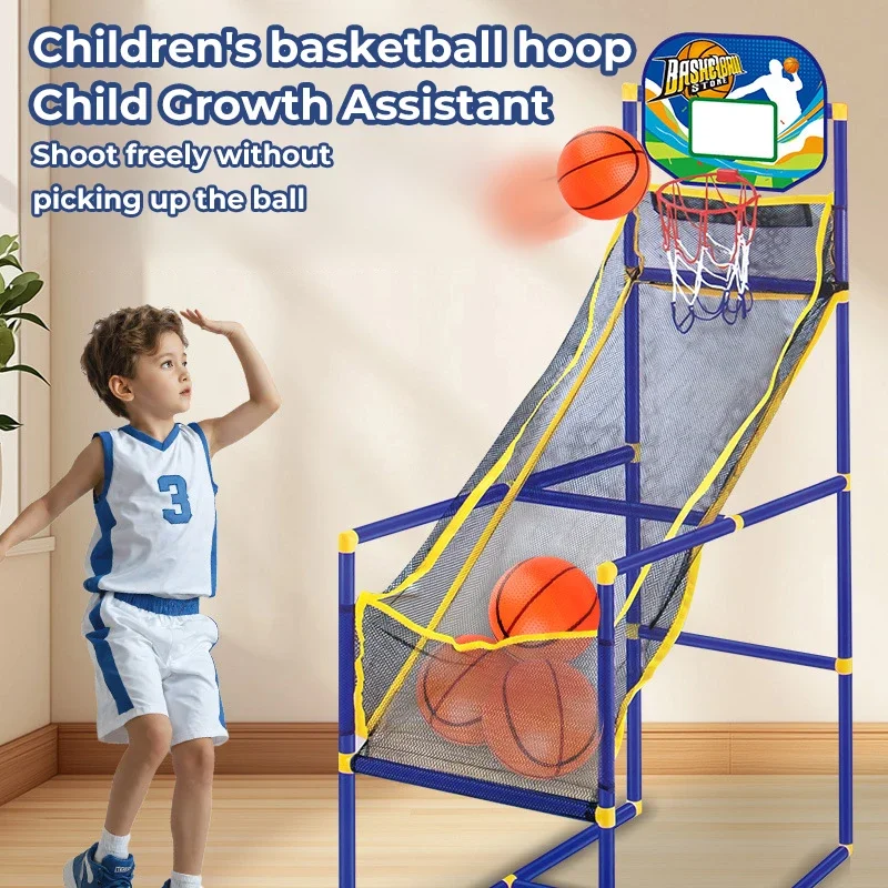 キッズバスケットボールスタンドゲームセット ボールとポンプ付き 屋内屋外遊び スポーツおもちゃ 男の子用 子供のクリスマスおもちゃギフト