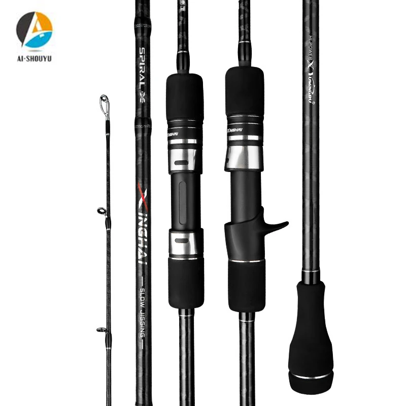 

AI-SHOUYU 2022 New Carbon Slow Jigging Fishing Rod MH Power 1.83m 1.91m Lure Weight 120-350g Ocean Rod Boat Fishing Rod Lure Rod