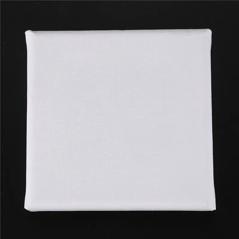 50Pcs White Blank Art Boards Mini Stretched Artist Canvas Art Board Acrylic Oil Paint Wood+Cotton For Artwork Painting