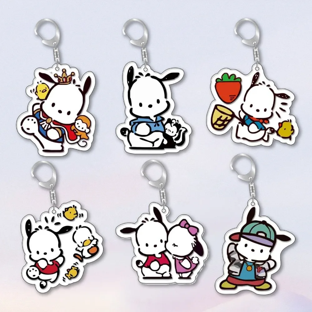 

Diy Pochacco Acrylic Keychain Anime Peripherals Q Version Girl Cute Cartoons Originality Backpack Pendant Jewelry Holiday Gifts