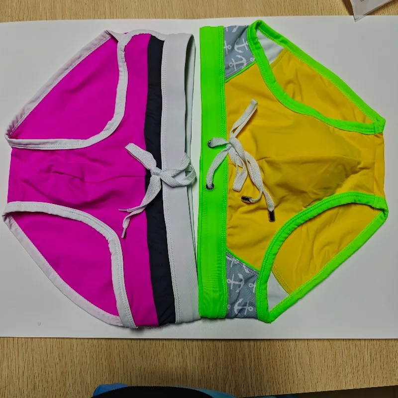 Combination Matching triangle swimming trunks with cup three-dimensional bag fashionable pool beach Internet celebrity UXH318-1