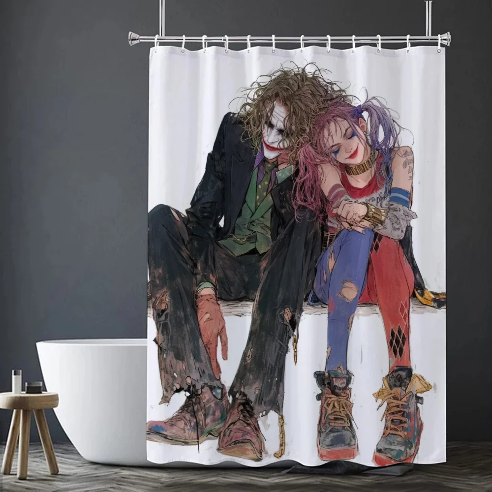 Jokers Shower Curtains Things for the Bathroom Accessories Set Bath Curtain Folding Partition Bedrooms Houses Rooms Quarto Home