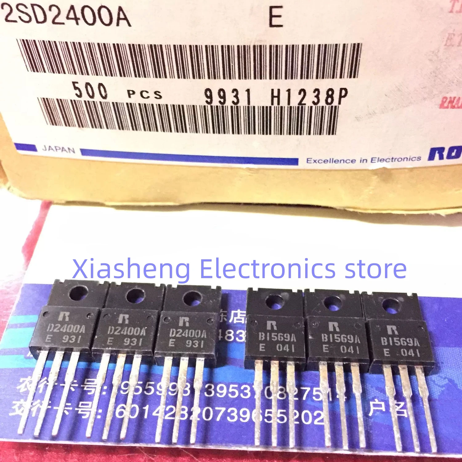 

New Original 5Pairs 2SD2400A D2400A + B1569A 2SB1569A TO-220F Transistor In Stock Good Quality