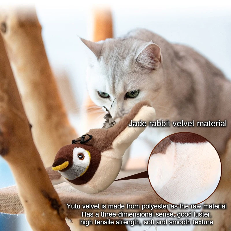 Cat Toys Electric Sound Pet Plush Toys Charging Swinging Shaking Shaking Bird Catching Fish Parkour Decompression Pet Supplies