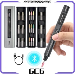ARROWMAX GC6 pluma de grabado inteligente Mini amoladora eléctrica herramienta rotativa inalámbrica con 39 Bits para manualidades joyería madera tallada en vidrio