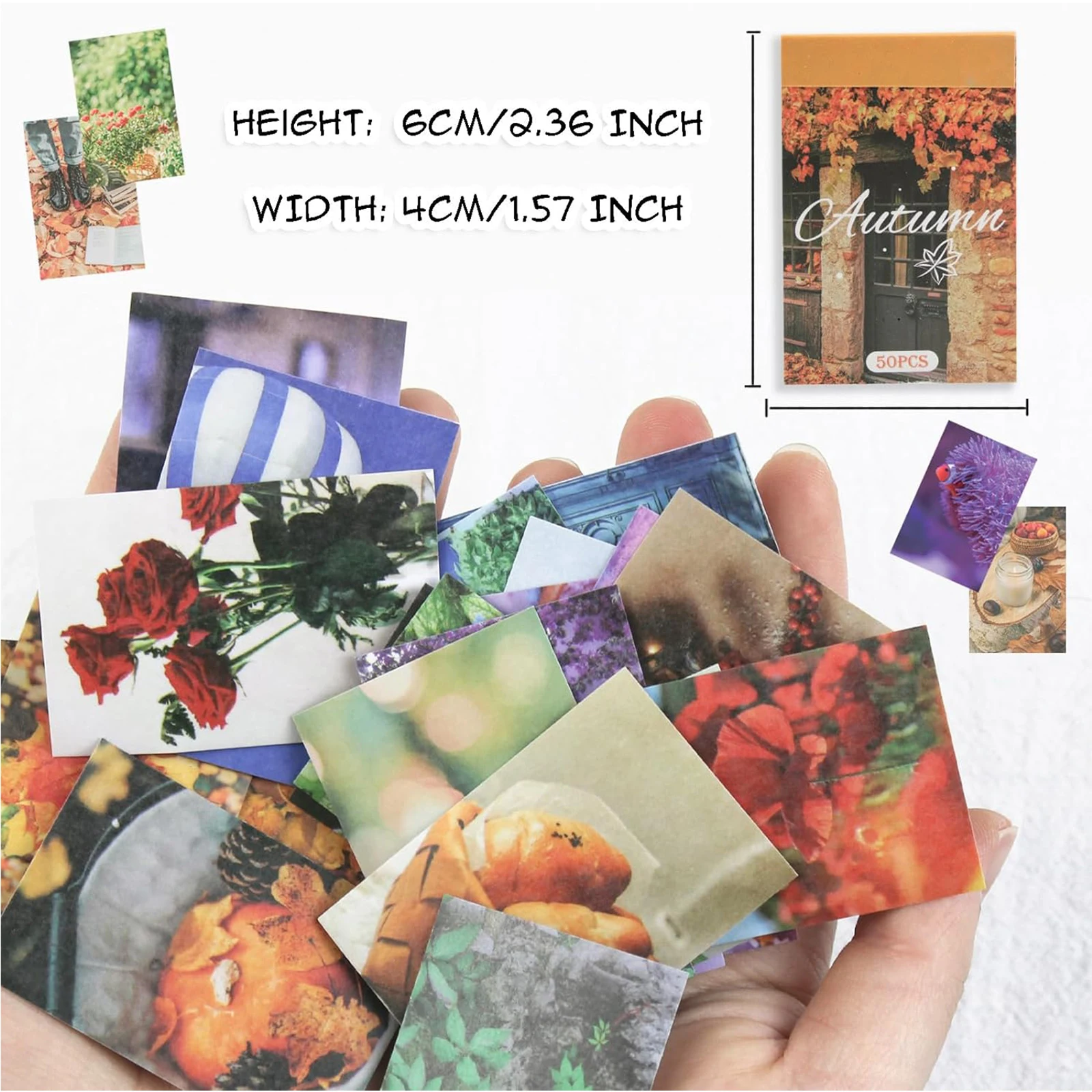 300PCS Landschaft Stil Aufkleber Buch Washi Papier Journal DIY Material Dekoration Aufkleber Memo Pad Sammelalbum Schreibwaren – Detail 3