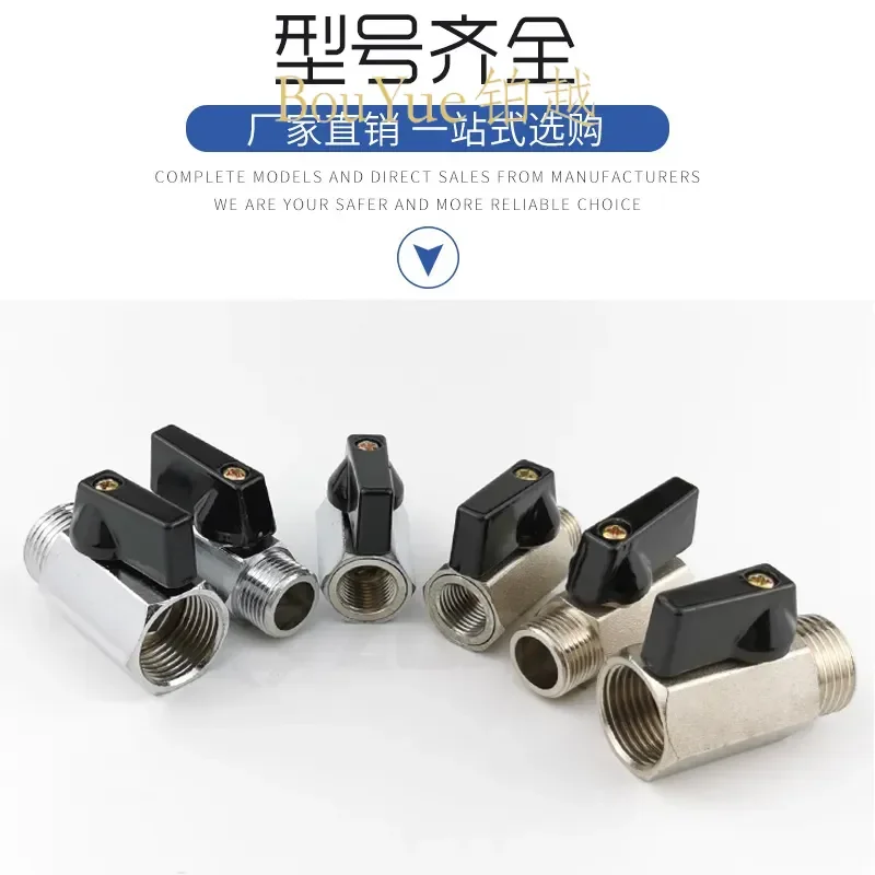 for 1 2 3 4 Way Double Inner Wire Small Ball Valve Inner Outer Thread 1/4 Copper Valve DN8 Miniature Mini Ball Valve Switch