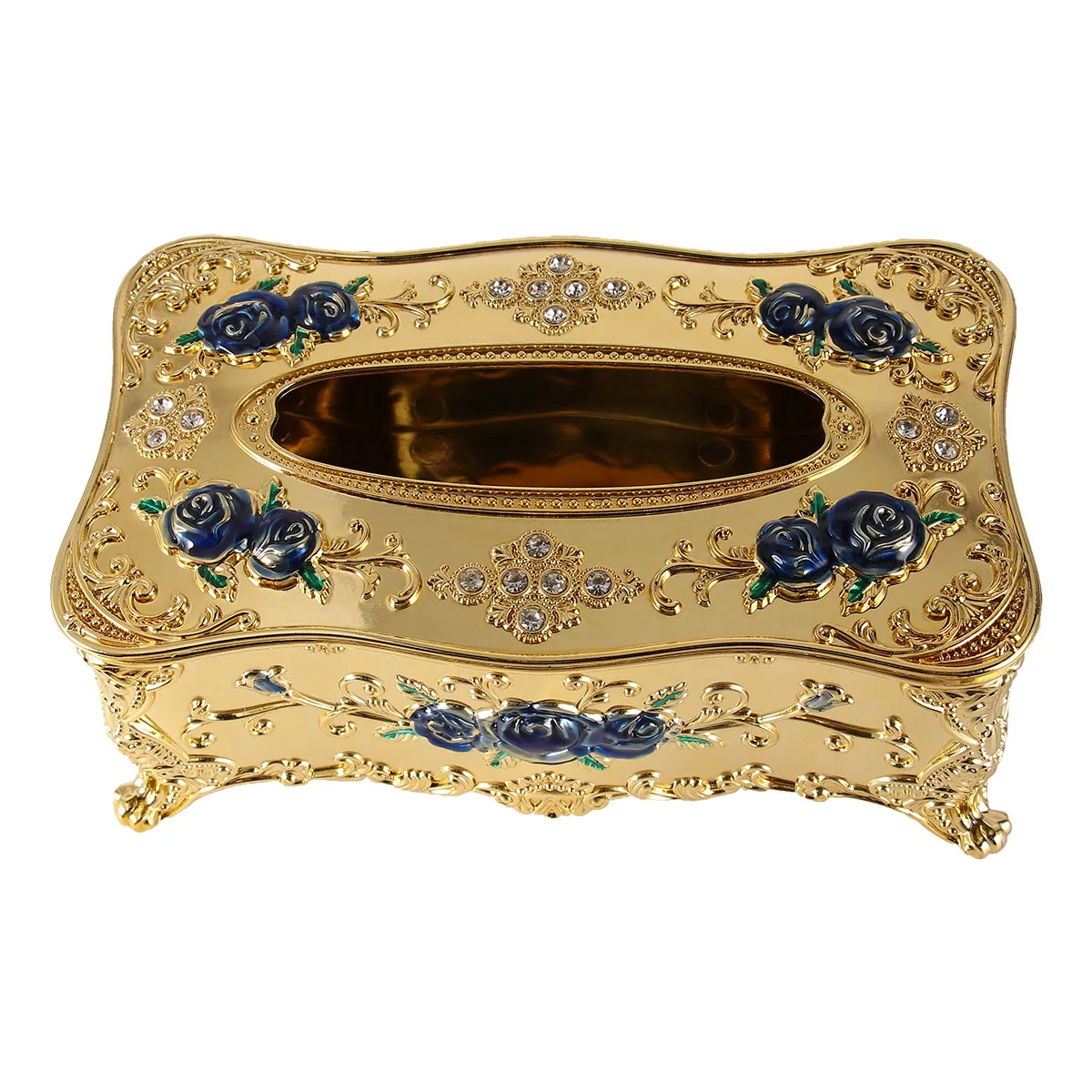 

European Style Tissue Box Napkin Holder Dispenser Decorative Car Container Large Opening Removable Smooth Plastic Bathroom Hotel