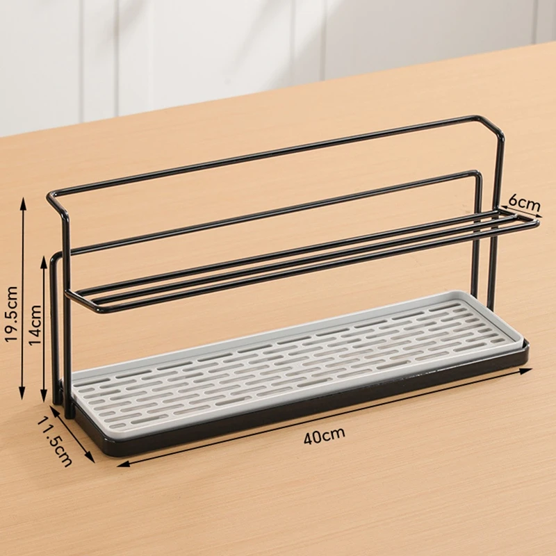 Bottle Drying Rack Cup Storage Rack With Drainage Tray Kitchen Mug Organizing Rack