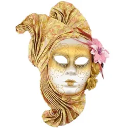 Halloween Italian Venetian Masks, Dancing Men and Women Adult Antique Painting Mask Clown 10 Corner