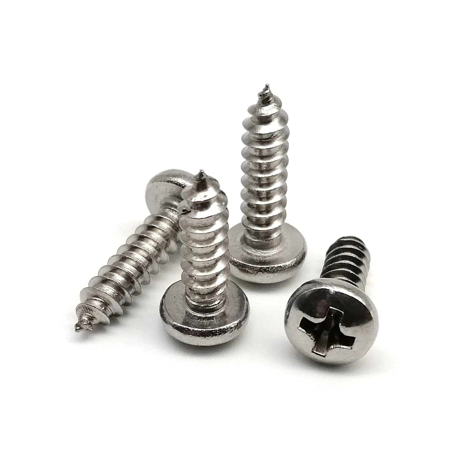 M1 M1.2 M1.4 M1.7 M2 M2.2 M2.6 M3 M3.5 M4 M5 M6 Micro Small 304 stainless steel Cross Phillips Pan Round Head Self tapping Screw