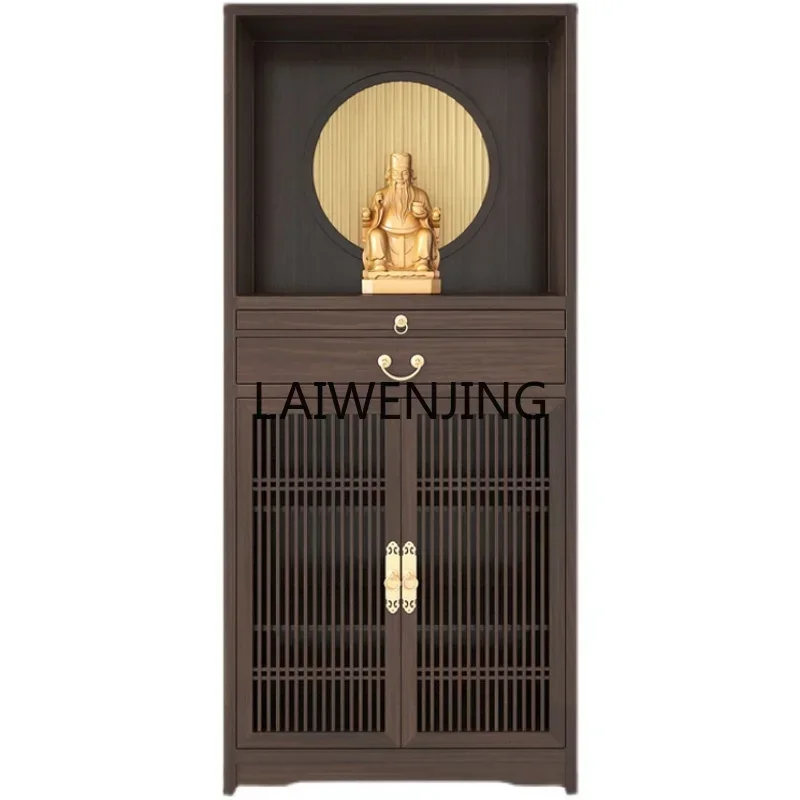 

SGF God of Wealth Cabinet Simple Style Solid Wood Buddha Cabinet