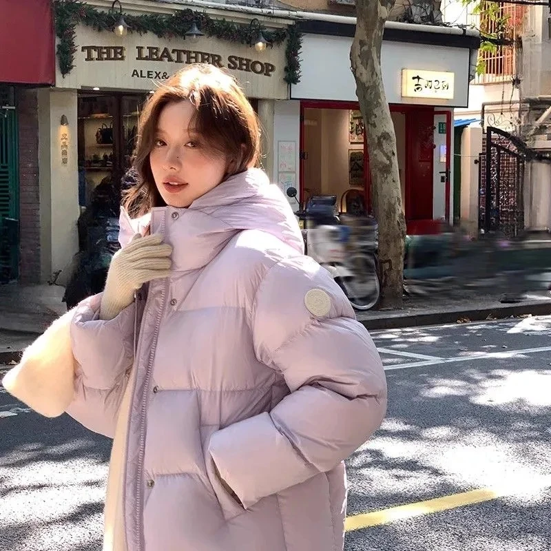 

Women Winter Warm Thicken Down Cotton Jacket 2025 New Women Loose Hooded Cotton Coat Korean Women Short Parka Coat Women Outwear