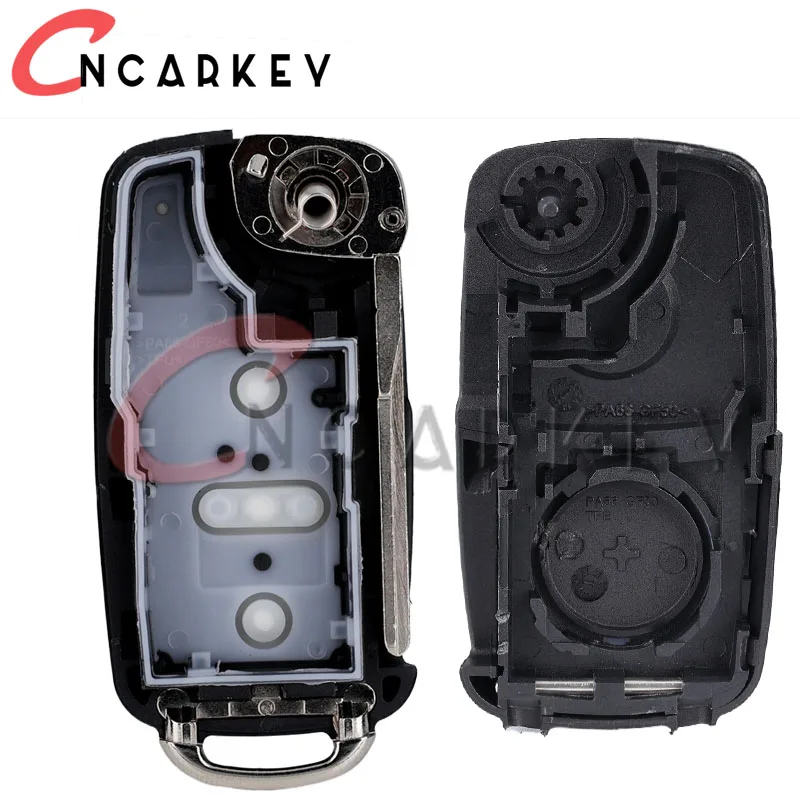 2/3 Przyciski Składane Etui Fob Zdalny Inteligentny Kluczyk Samochodowy Do Volkswagen Golf Mk6 Tiguan Passat CC SEAT Skoda Octavia 5K 0837202 AD