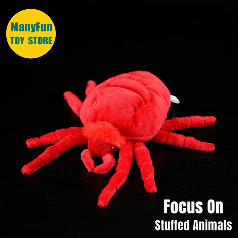 

Velvet Mite Plush Animal Realistic Tick Plushie Lifelike Flea Trombidiidae Stuffed Toy Doll Gift Lovers