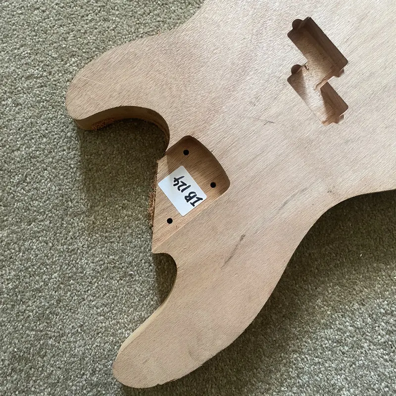 IB124 Custom Electric Bass Unfinished Precision Bass Body in Solid Mahogany for 4 or 5 String Replace and DIY