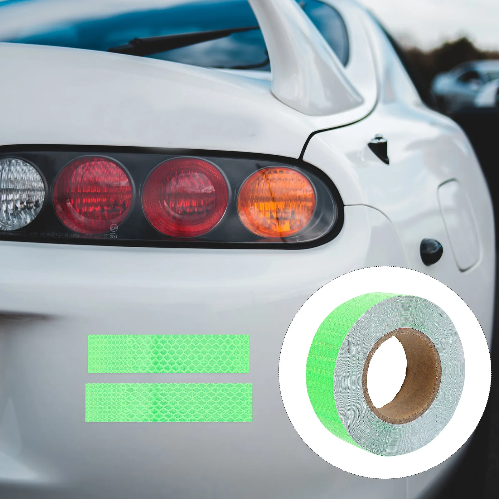 Solid Color Reflective Safety Warning Tape Highly Visible Hexagonal Honeycomb Pattern Weatherproof Adhesive for Vehicles Road